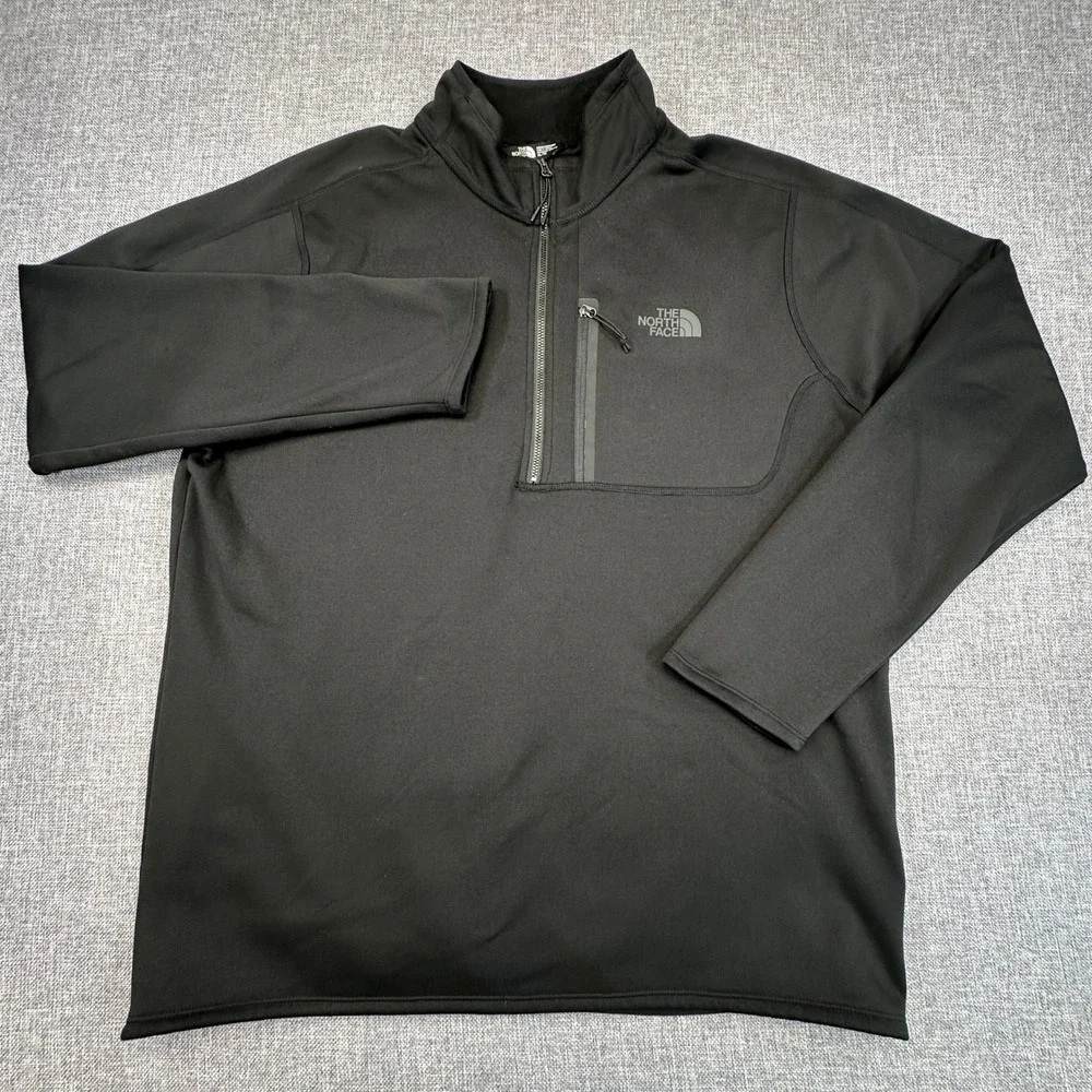 The North Face Canyonlands 1/2 Zip Pullover Men XL Black Fleece Stretch Gorpcore